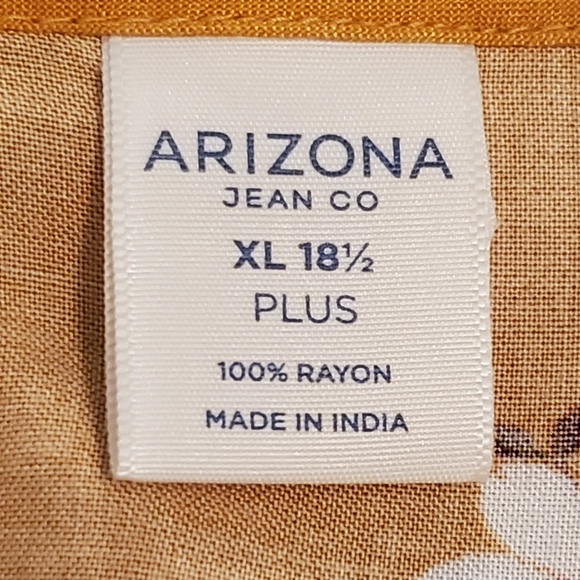 Arizona Women's NWT Size XL 18.5 Plus Long Sleeve Floral Mini Dress - Picture 7 of 10